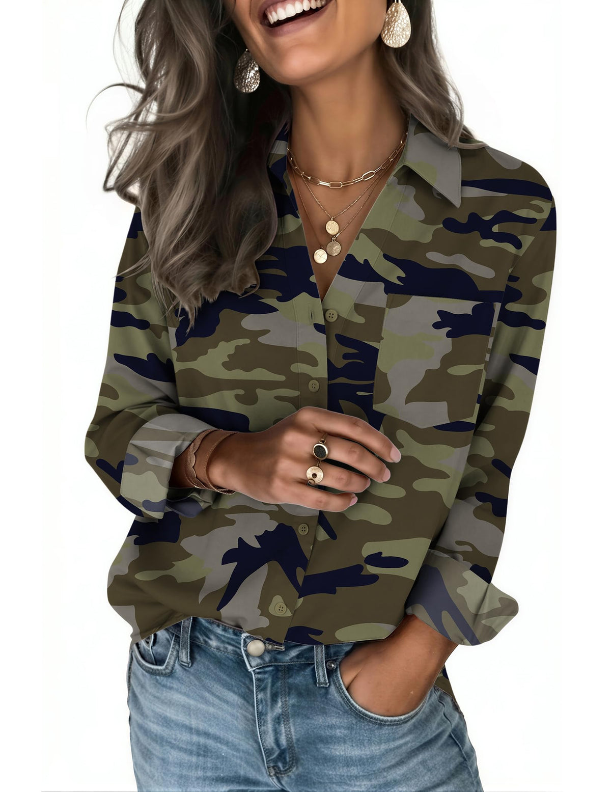 Zeagoo Blouses for Women Long Sleeve Dressy Casual Button Down Shirts