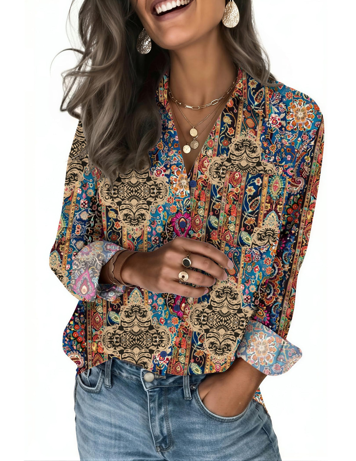 Zeagoo Blouses for Women Long Sleeve Dressy Casual Button Down Shirts