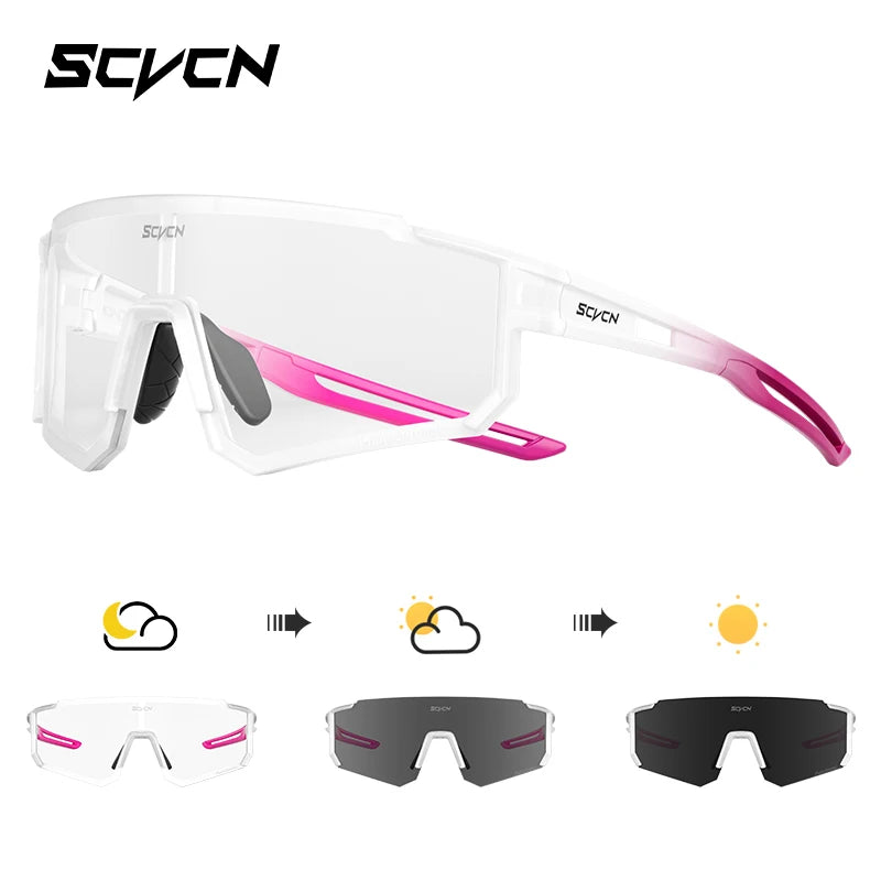 SCVCN Outdoor Cycling Sunglasses Men MTB Bike Glasses  Sports Mountain Climbing fishing Women Bicycle Cycling UV400 Goggles