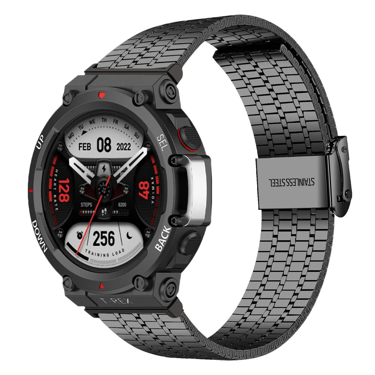 Stainless Steel Watchband For Amazfit T-Rex 3/2 Metal Strap For Amazfit T Rex/2Ulrtra Wrist Band for amazfit t-rex pro Bracelet