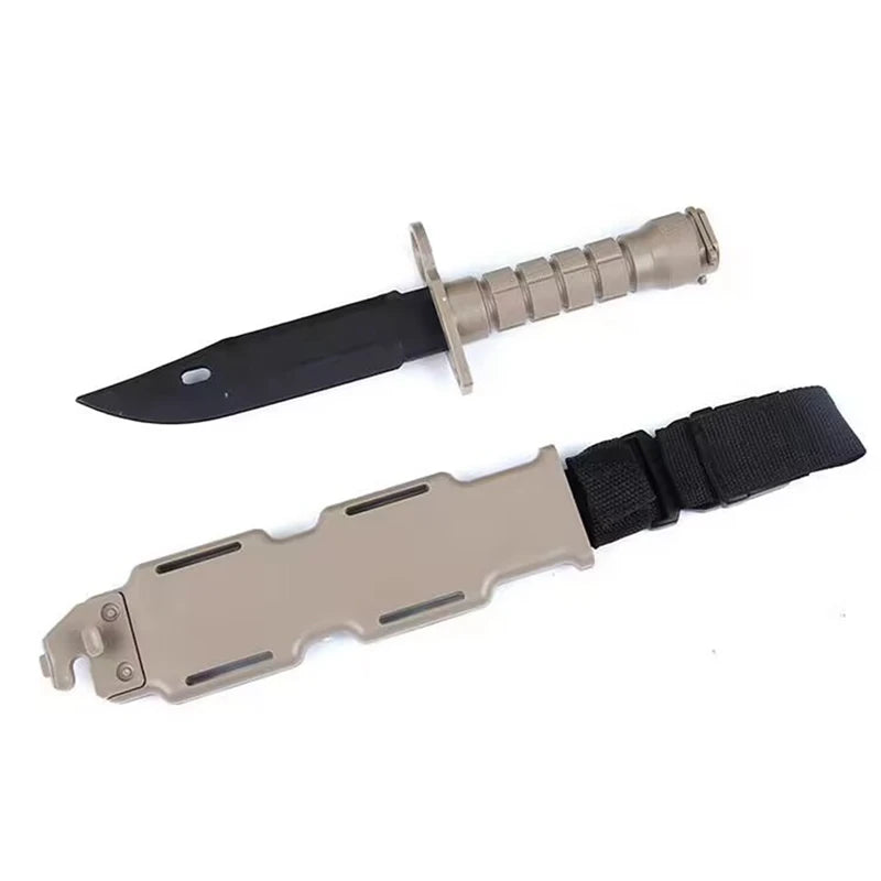 Rubber Knife Training With Sheath, Fake Plastic , Flexible And Soft Fixed Blade Suitable For Props, Halloween Martial Arts