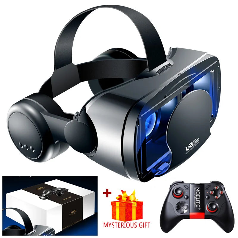 3D VR Headset Smart Glasses Virtual Reality Helmet for Smartphones Cell Phone Mobile 7 Inches Lenses Binoculars Devices Goggles