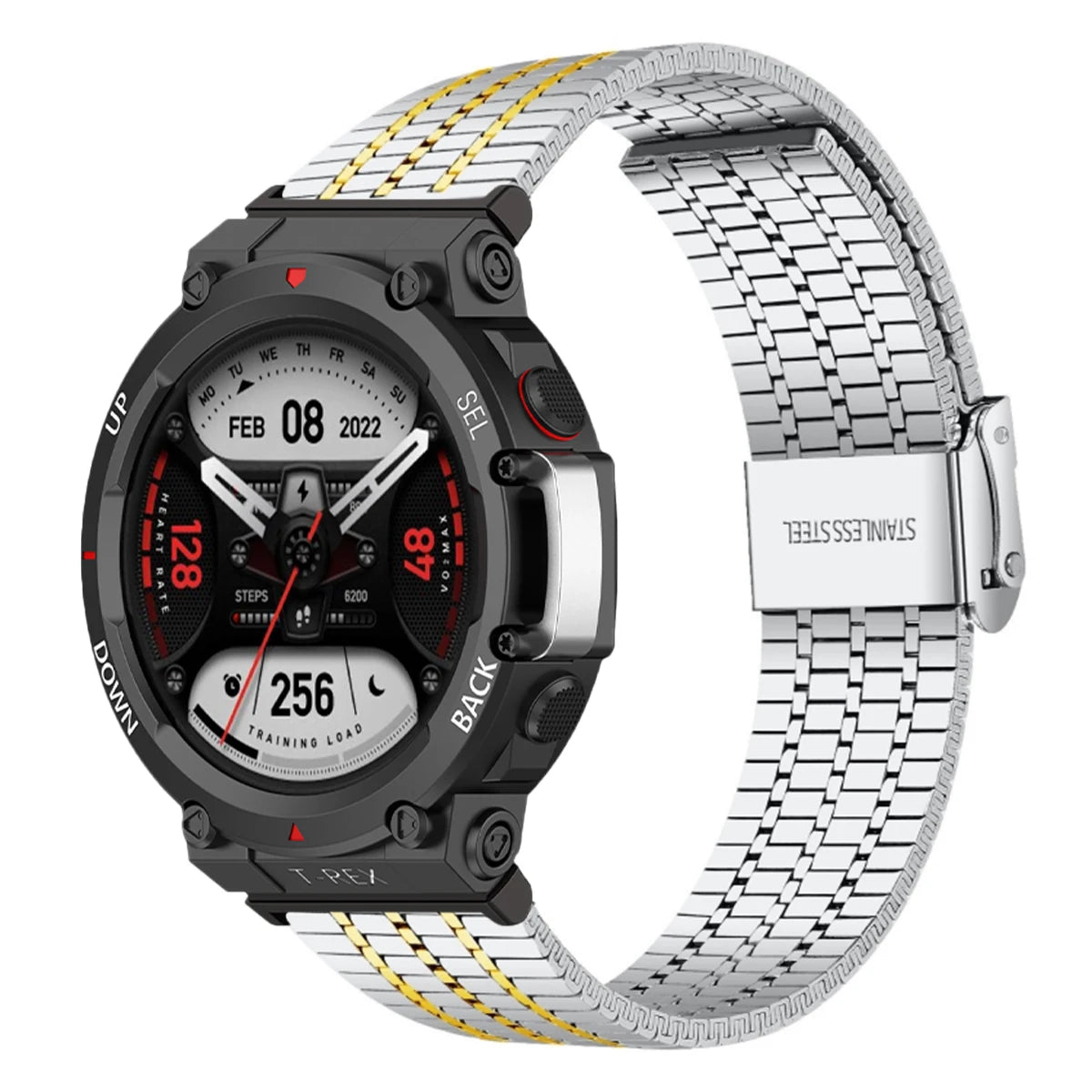 Stainless Steel Watchband For Amazfit T-Rex 3/2 Metal Strap For Amazfit T Rex/2Ulrtra Wrist Band for amazfit t-rex pro Bracelet