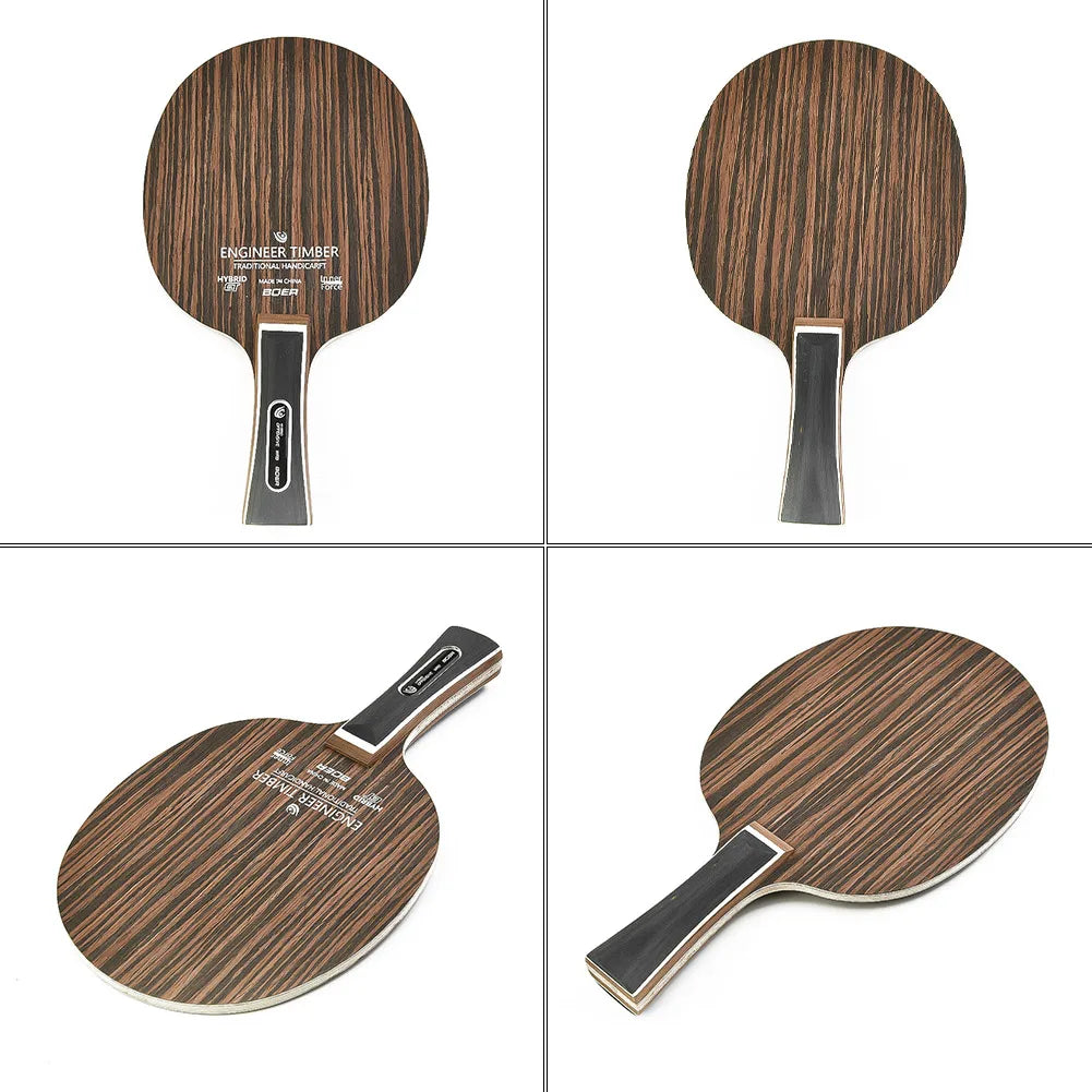 1PC Table Tennis Blade Ebony Dalbergia Ping Pong Racket Base 5-Ply 6.2mm Table Tennis Paddle Board Bat Racquet Long Handle