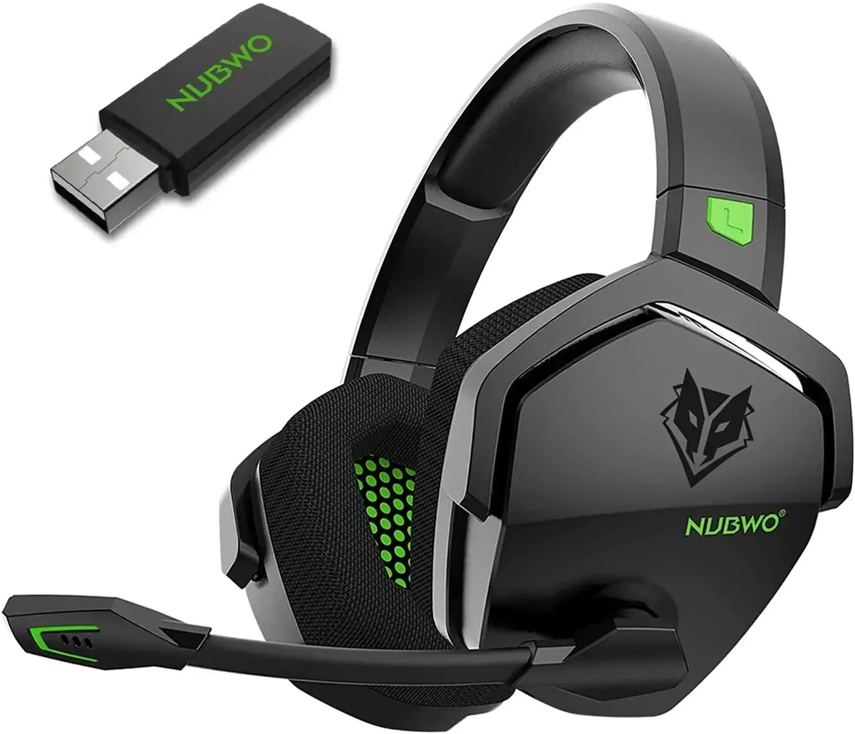 NUBWO G06 Gaming Headset 2.4GHz Bluetooth 5.3 Wireless Headphones Stereo Dual Mode Mic for PS5 PS4 PC Switch Mobile Phone Laptop