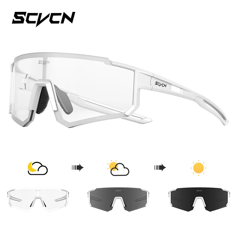 SCVCN Outdoor Cycling Sunglasses Men MTB Bike Glasses  Sports Mountain Climbing fishing Women Bicycle Cycling UV400 Goggles