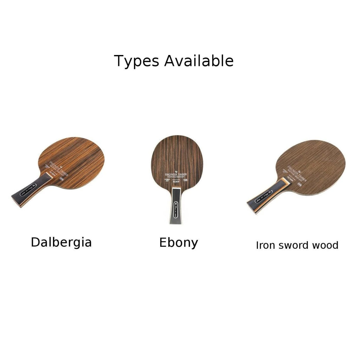 1PC Table Tennis Blade Ebony Dalbergia Ping Pong Racket Base 5-Ply 6.2mm Table Tennis Paddle Board Bat Racquet Long Handle