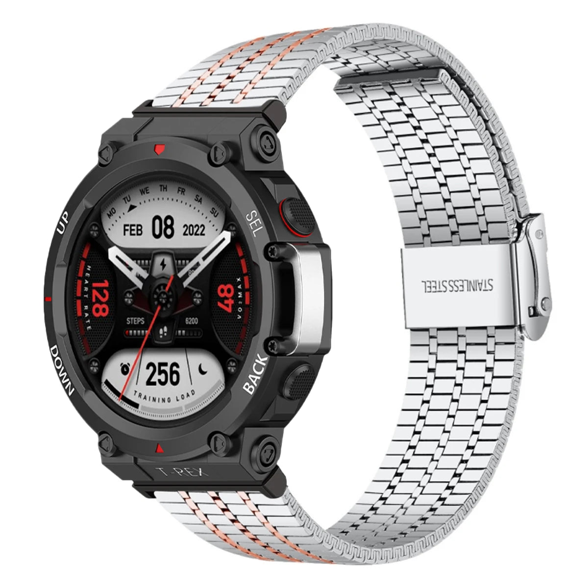 Stainless Steel Watchband For Amazfit T-Rex 3/2 Metal Strap For Amazfit T Rex/2Ulrtra Wrist Band for amazfit t-rex pro Bracelet