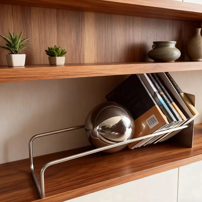 Gravity Ball Book Stand Creative Desktop Book Holder Mid Century Bauhaus Magazine Organizer Chic Office Newspaper Rack
