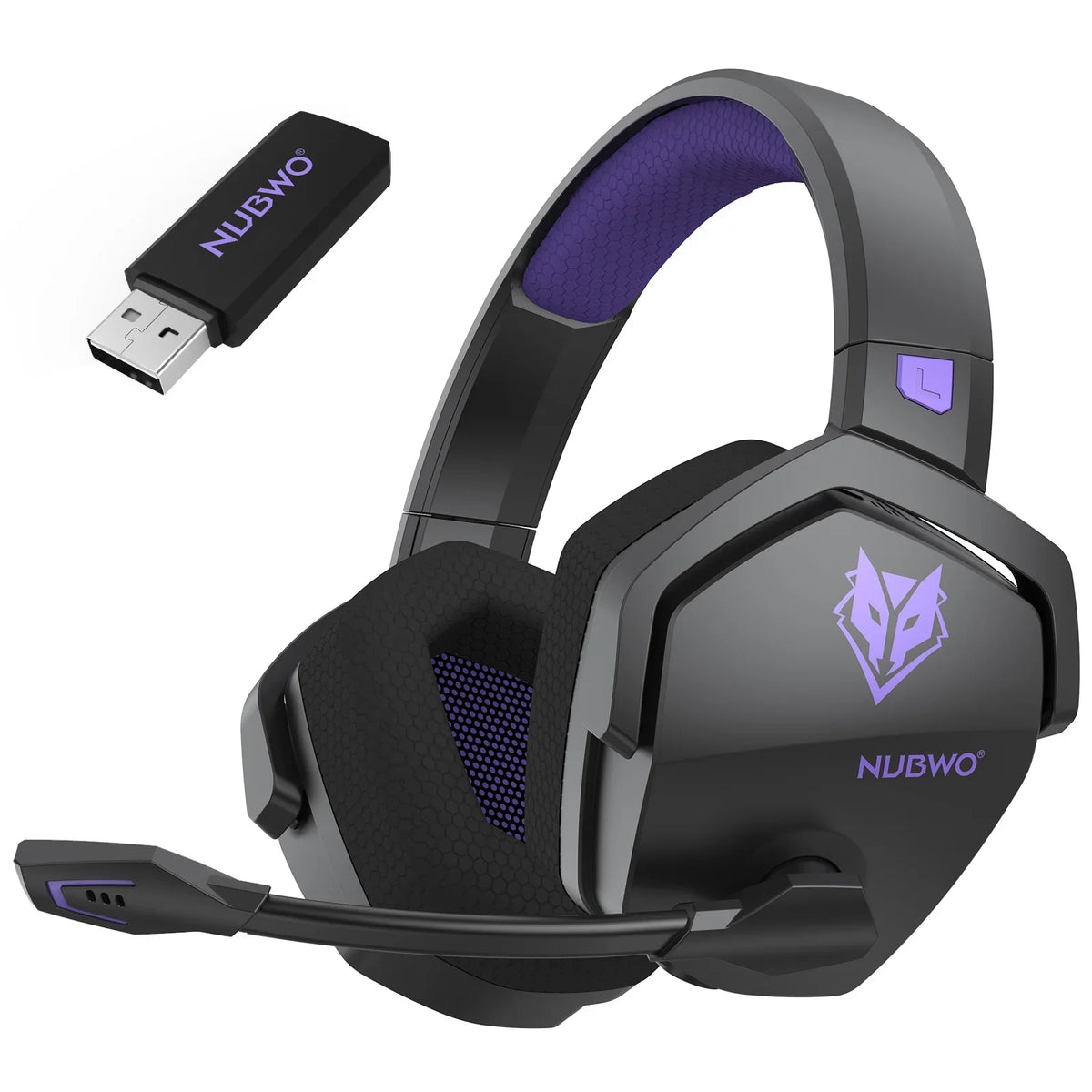 NUBWO G06 Gaming Headset 2.4GHz Bluetooth 5.3 Wireless Headphones Stereo Dual Mode Mic for PS5 PS4 PC Switch Mobile Phone Laptop