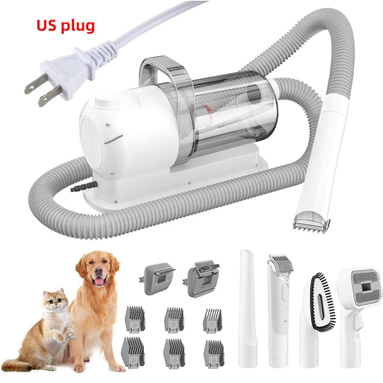 6 In 1 Pet Grooming Vacuum Kit Dog Grooming Clippers Pet Hair Remover With Power 2.5L Large Suction & Low Noise Pet Hair Kits
