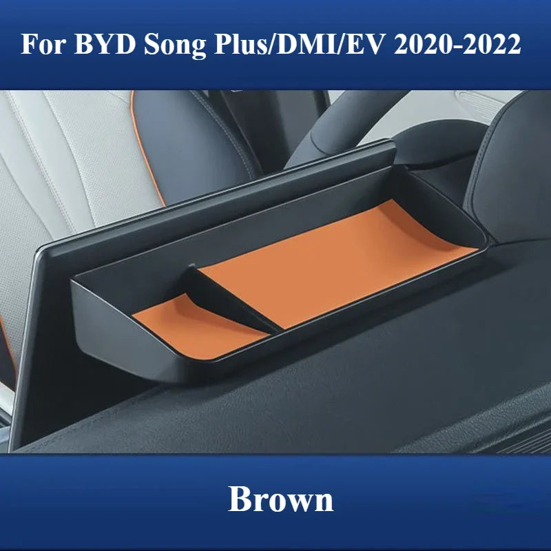 For BYD Song Plus DMi EV 2022-2025 Instrument Panel Storage Box Navigation Screen Back Storage Tray Car Organizer Accessories