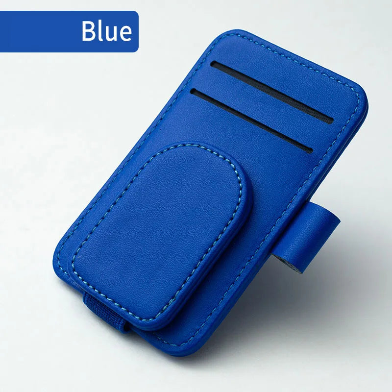Car Sun Visor Organizer Multi-Pocket Business Card Storage Management Sunglasses Holder Visor Accessories Auto Interior