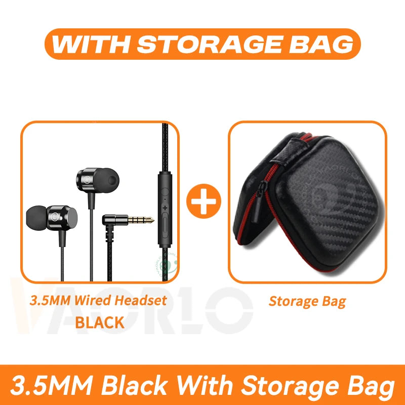 9D HIFI Heavy Bass Game Earphones 3.5MM AUX/Type-C 90° L Elbow Metal Magnetic Music Earbuds With Mic In-Ear Headsets For Android