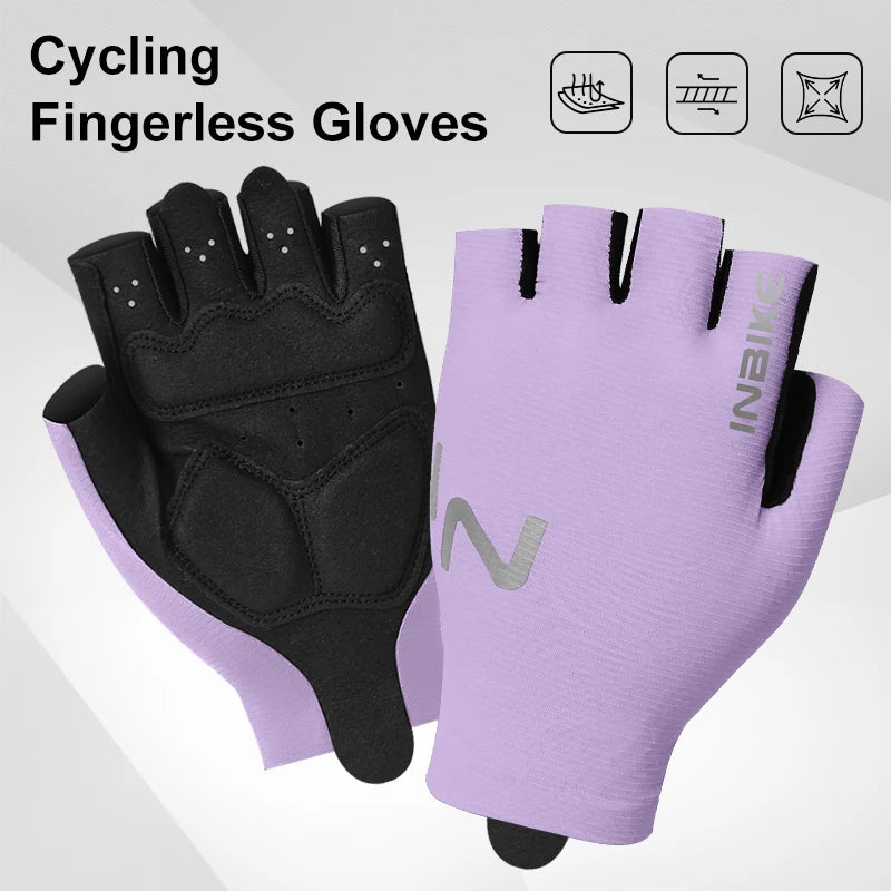 INBIKE Cycling Gloves Half Finger Summer Men Women MTB Gloves Shock-absorption Mountain Bike Sports Gloves Cycling Accessories