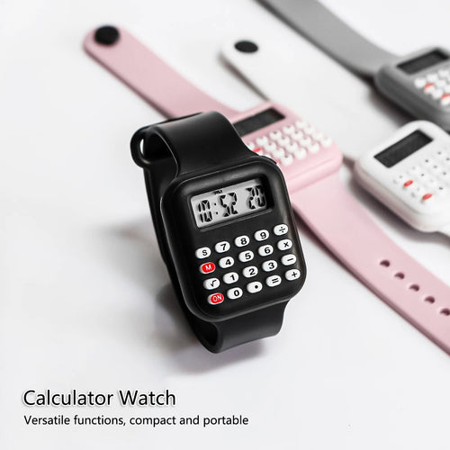 2026 New Rubber Strap Children Watch with Calculator Watches for Girls Student Show Time and Date Digital Clock Kids