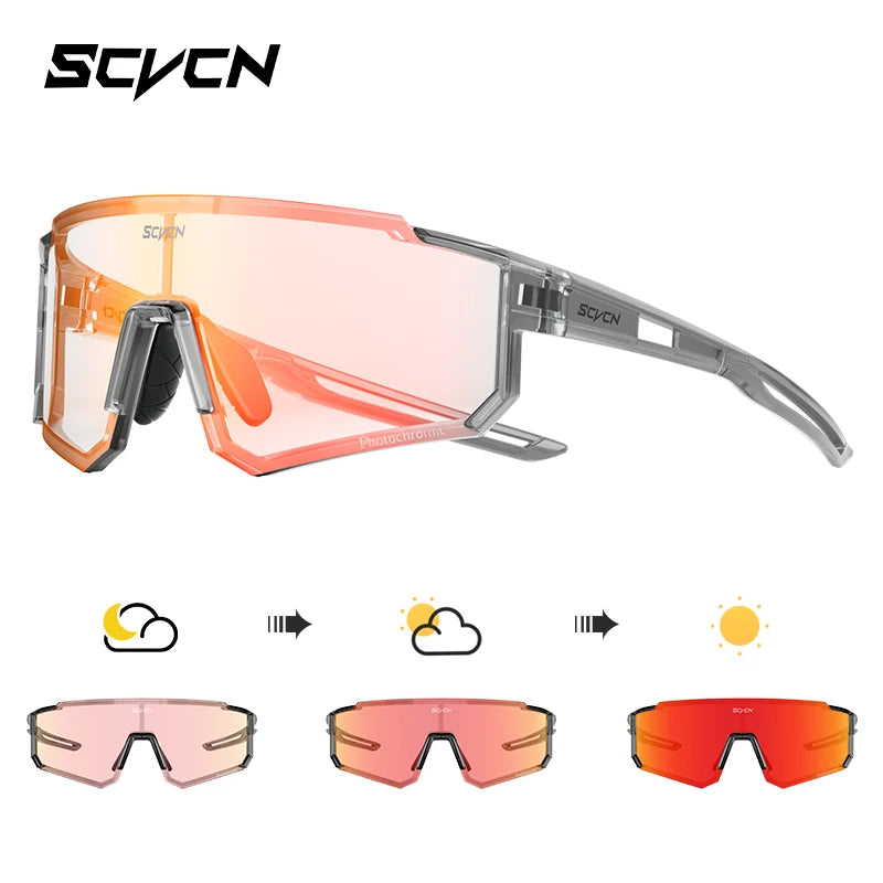 SCVCN Outdoor Cycling Sunglasses Men MTB Bike Glasses  Sports Mountain Climbing fishing Women Bicycle Cycling UV400 Goggles