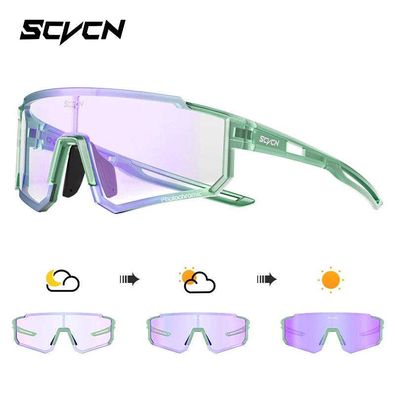 SCVCN Outdoor Cycling Sunglasses Men MTB Bike Glasses  Sports Mountain Climbing fishing Women Bicycle Cycling UV400 Goggles