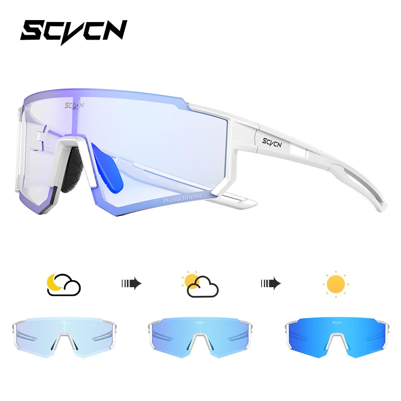 SCVCN Outdoor Cycling Sunglasses Men MTB Bike Glasses  Sports Mountain Climbing fishing Women Bicycle Cycling UV400 Goggles