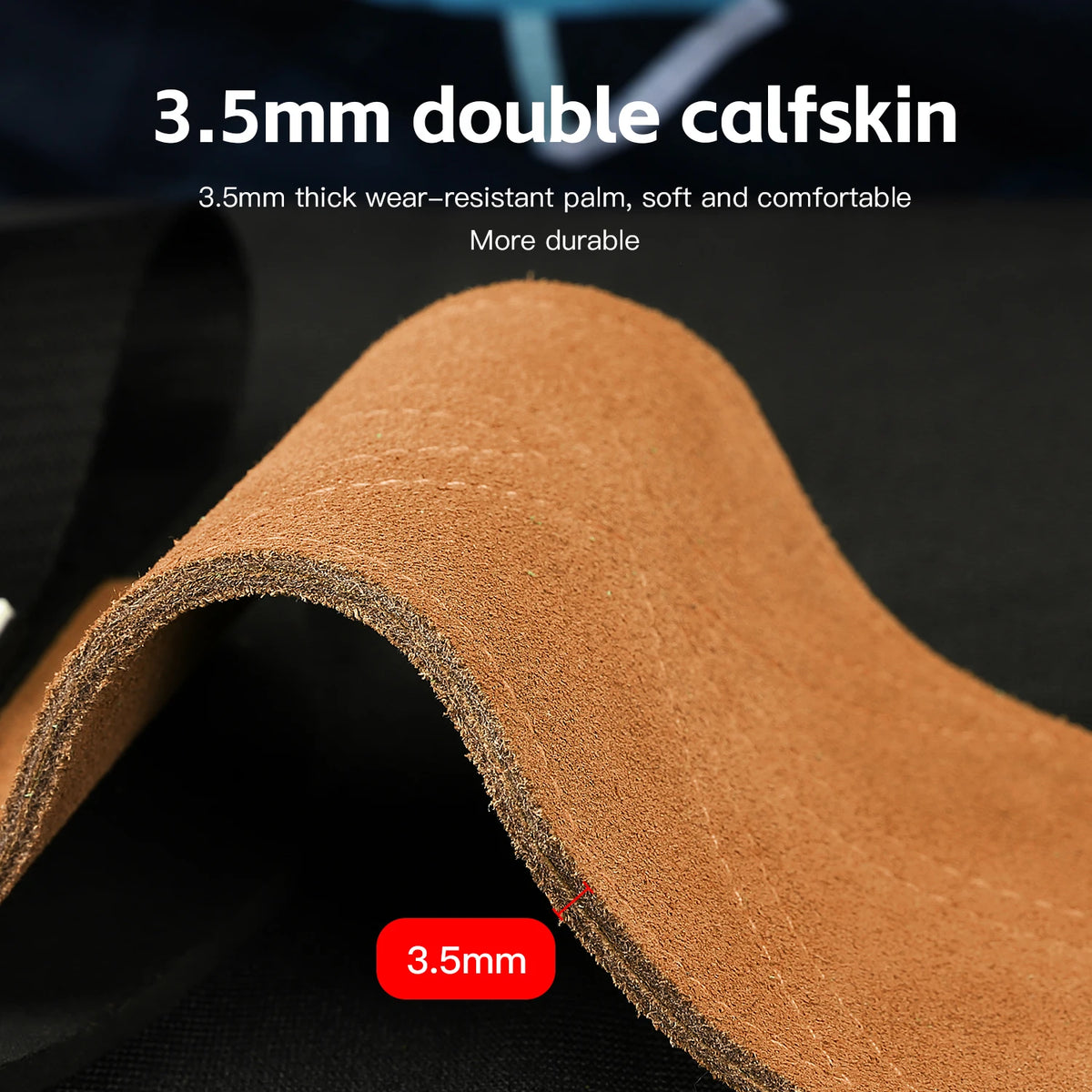 2Pcs Cowhide Gym Gloves Grips Anti-Skid Weight Power Booster Belt Lifting Pull-up Deadlift Workout Fitness Palm Training Guards