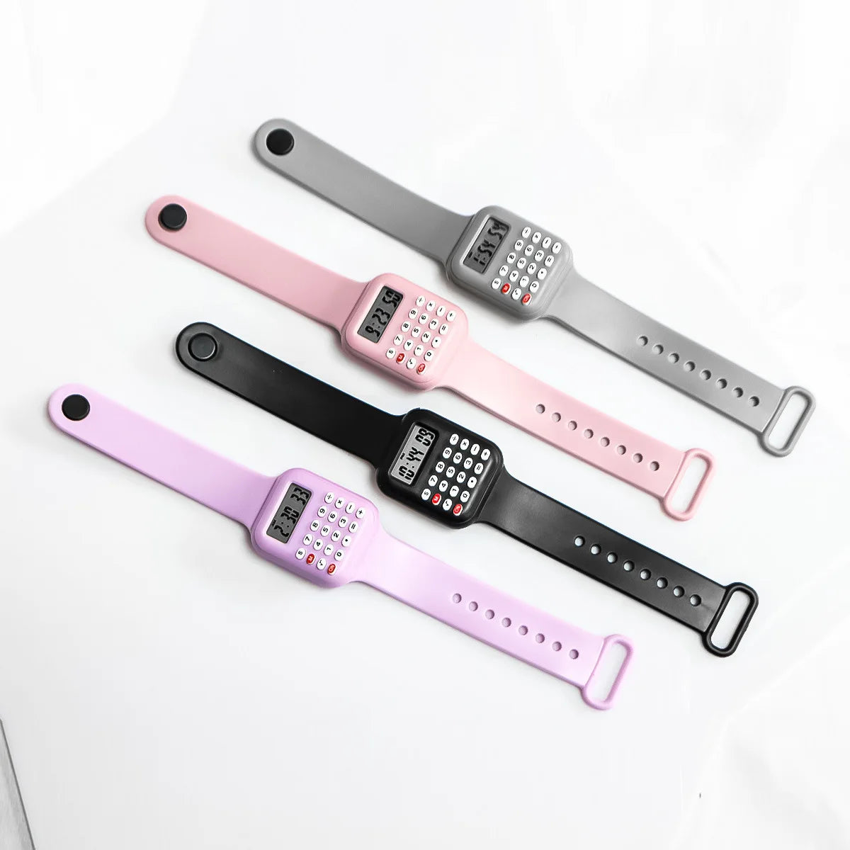 2026 New Rubber Strap Children Watch with Calculator Watches for Girls Student Show Time and Date Digital Clock Kids