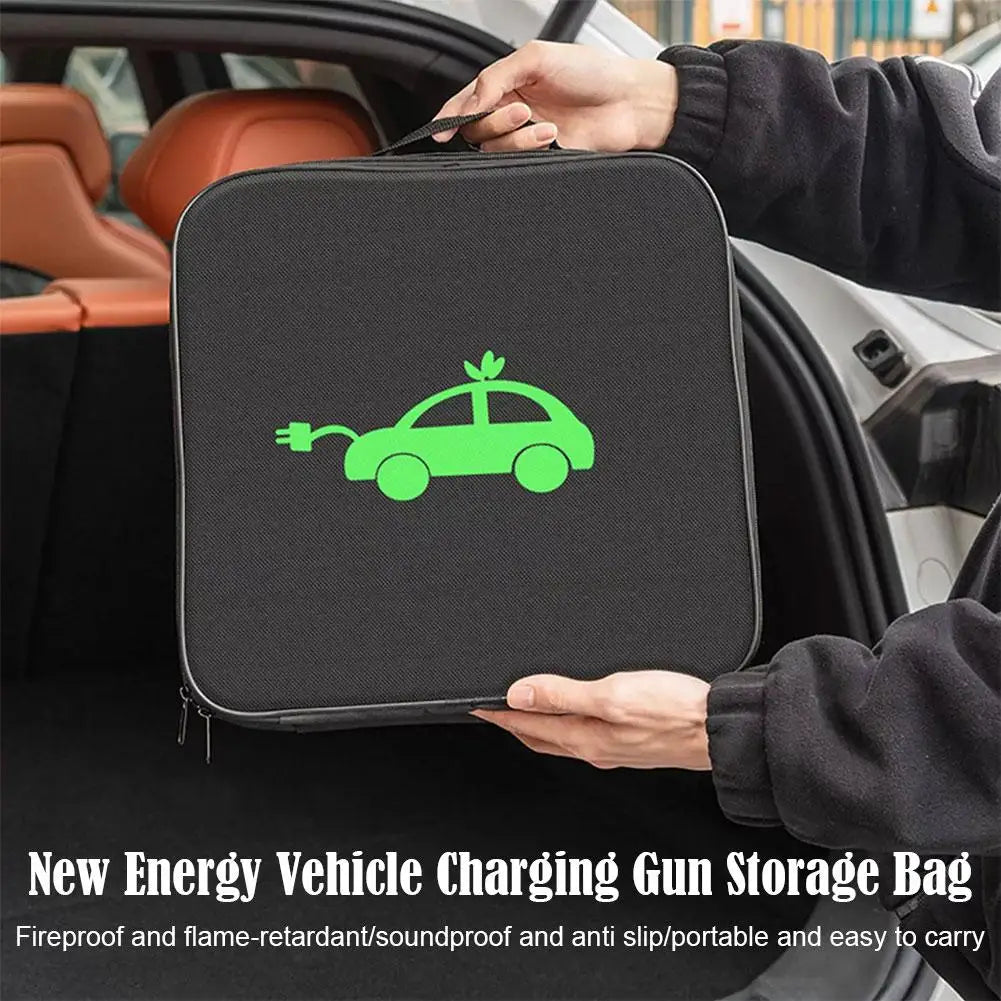 EV Cable Organizer Bag, Electric Car Charger Box, Charging Organizer, Jumper Cable Bag, Electric Vehicle Charging Cable Case