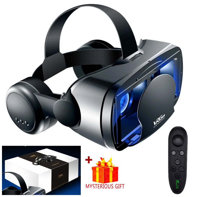 3D VR Headset Smart Glasses Virtual Reality Helmet for Smartphones Cell Phone Mobile 7 Inches Lenses Binoculars Devices Goggles