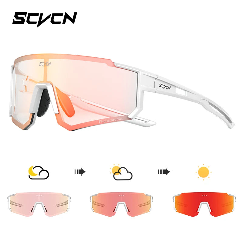 SCVCN Outdoor Cycling Sunglasses Men MTB Bike Glasses  Sports Mountain Climbing fishing Women Bicycle Cycling UV400 Goggles