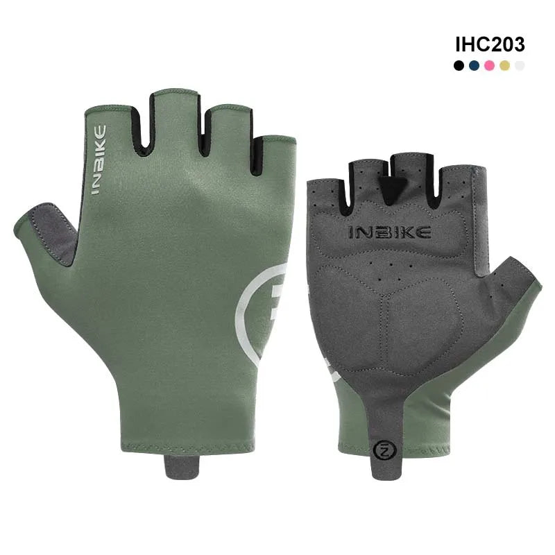 INBIKE Cycling Gloves Half Finger Summer Men Women MTB Gloves Shock-absorption Mountain Bike Sports Gloves Cycling Accessories