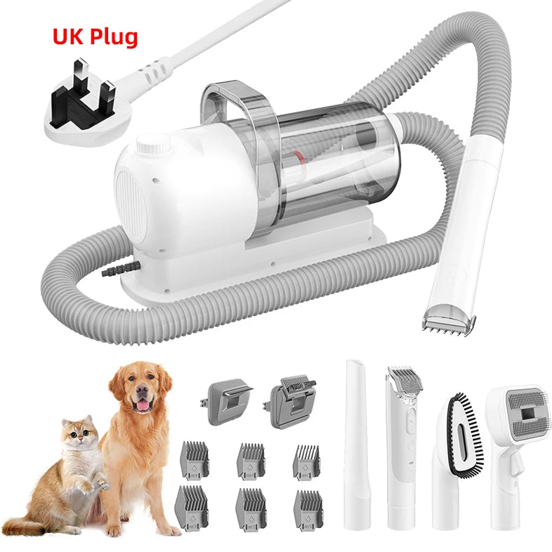 6 In 1 Pet Grooming Vacuum Kit Dog Grooming Clippers Pet Hair Remover With Power 2.5L Large Suction & Low Noise Pet Hair Kits