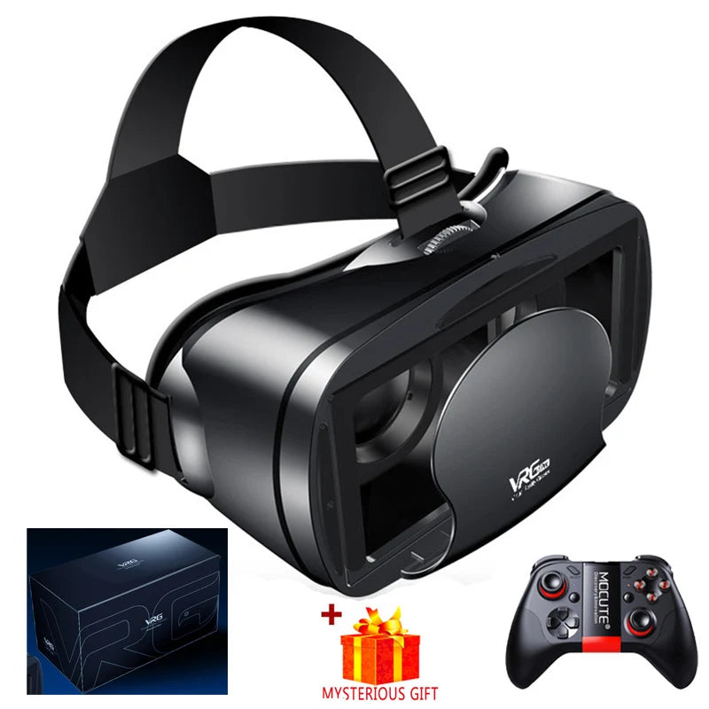3D VR Headset Smart Glasses Virtual Reality Helmet for Smartphones Cell Phone Mobile 7 Inches Lenses Binoculars Devices Goggles