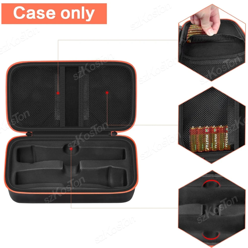 Wireless Microphone Case for JBL Wireless Two Microphone System Universal Handheld Dual Mic Travel Bag for Singing Karaoke