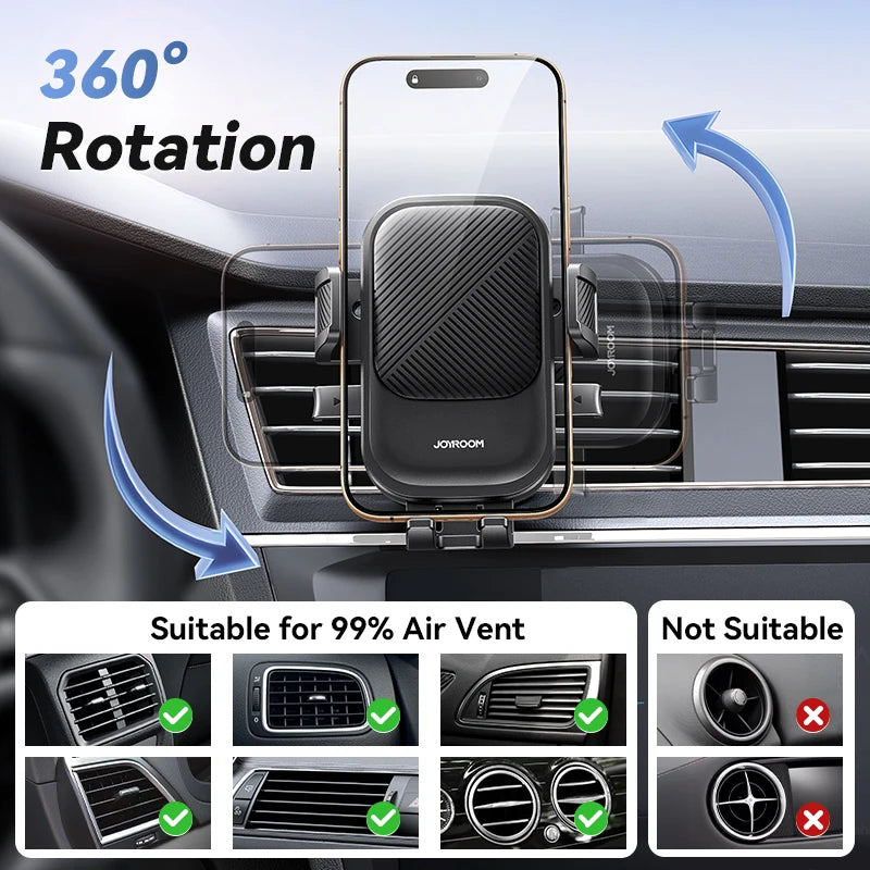 Joyroom 360° Rotation Car Air Vent Phone Holder Universal Car Phone Holder Hands-Free Cell Phone Mount For 4.7-6.9'' Phones