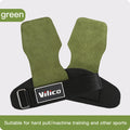 2Pcs Cowhide Gym Gloves Grips Anti-Skid Weight Power Booster Belt Lifting Pull-up Deadlift Workout Fitness Palm Training Guards