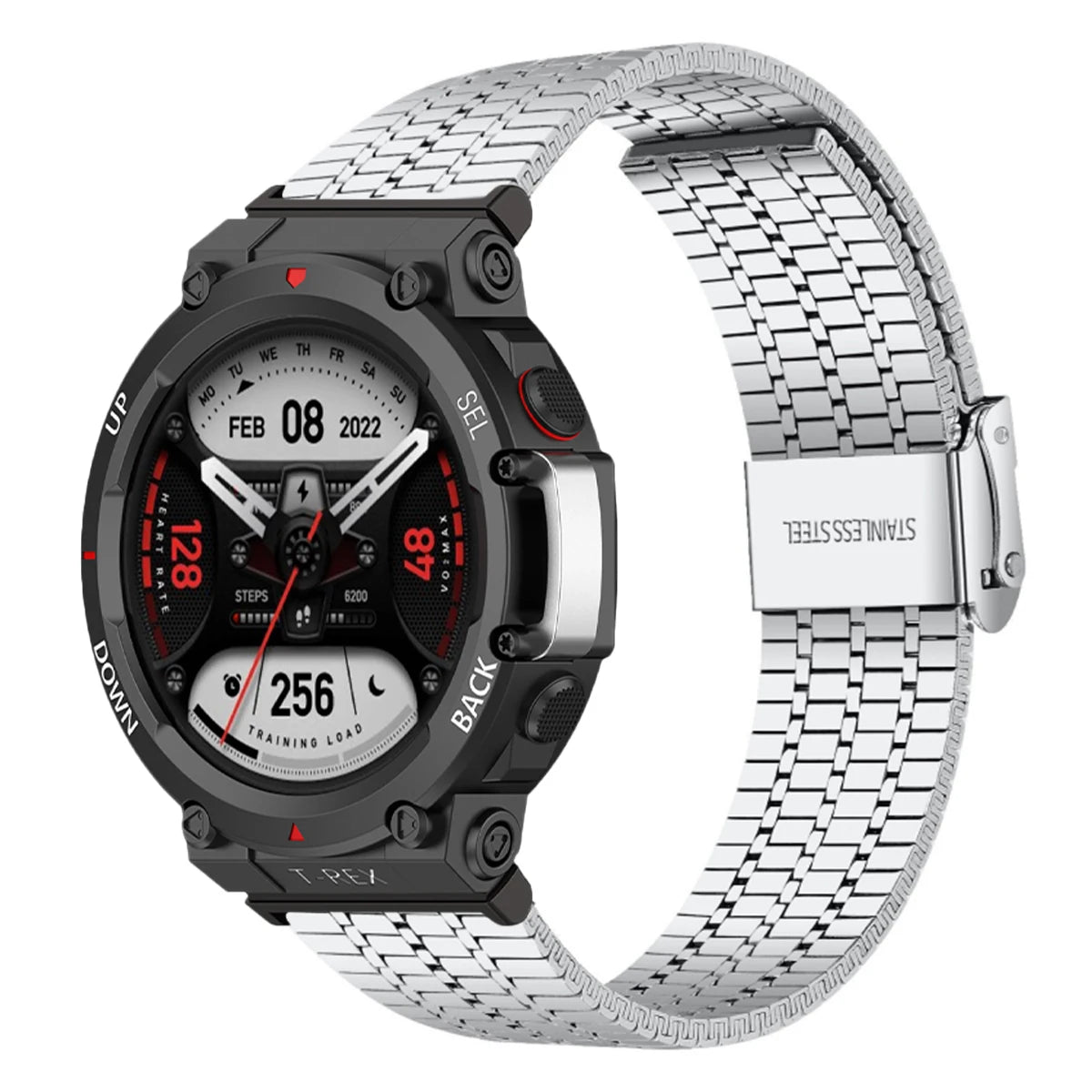 Stainless Steel Watchband For Amazfit T-Rex 3/2 Metal Strap For Amazfit T Rex/2Ulrtra Wrist Band for amazfit t-rex pro Bracelet