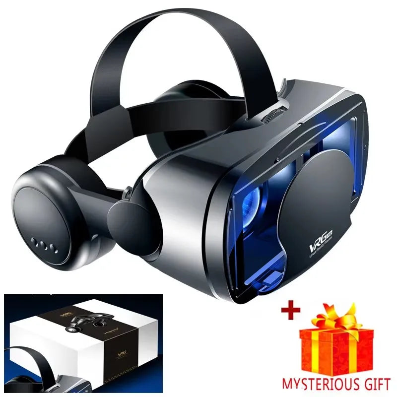 3D VR Headset Smart Glasses Virtual Reality Helmet for Smartphones Cell Phone Mobile 7 Inches Lenses Binoculars Devices Goggles