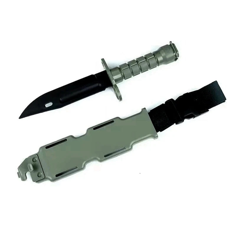 Rubber Knife Training With Sheath, Fake Plastic , Flexible And Soft Fixed Blade Suitable For Props, Halloween Martial Arts