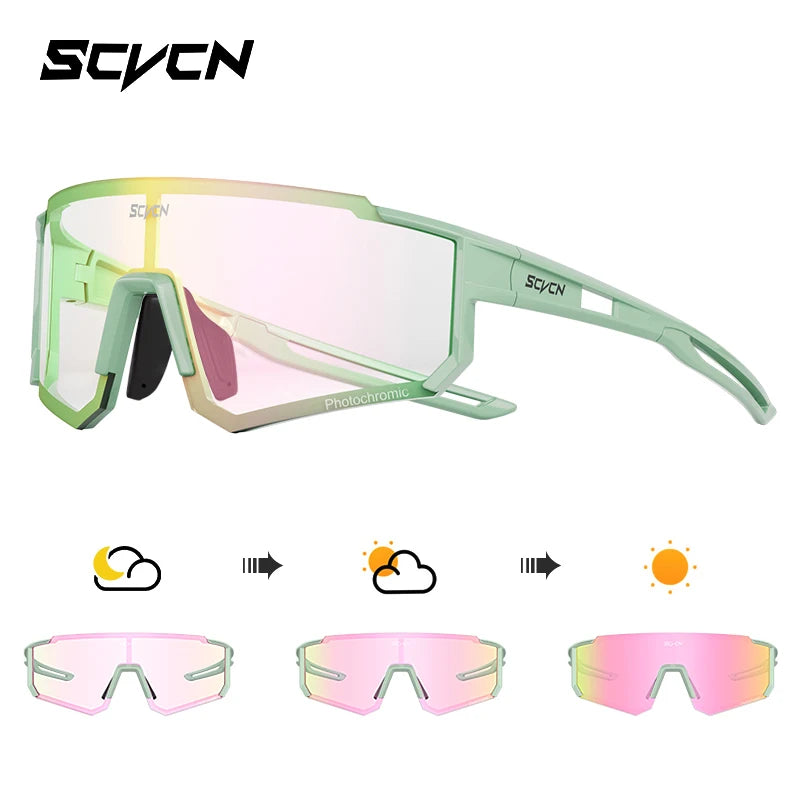 SCVCN Outdoor Cycling Sunglasses Men MTB Bike Glasses  Sports Mountain Climbing fishing Women Bicycle Cycling UV400 Goggles