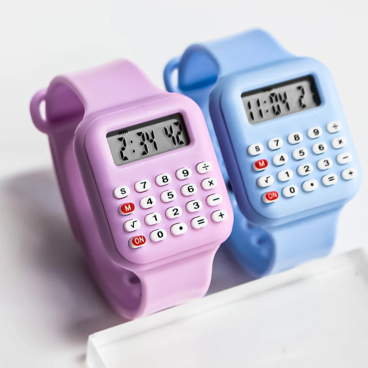 2026 New Rubber Strap Children Watch with Calculator Watches for Girls Student Show Time and Date Digital Clock Kids