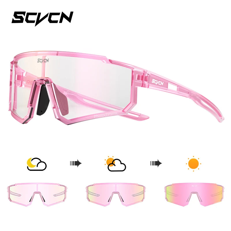 SCVCN Outdoor Cycling Sunglasses Men MTB Bike Glasses  Sports Mountain Climbing fishing Women Bicycle Cycling UV400 Goggles