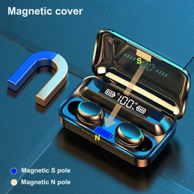 TWS Wireless Earphones Bluetooth Noise Canceling Earbuds Stereo Headphone LED Display Sports Headset With Mic
