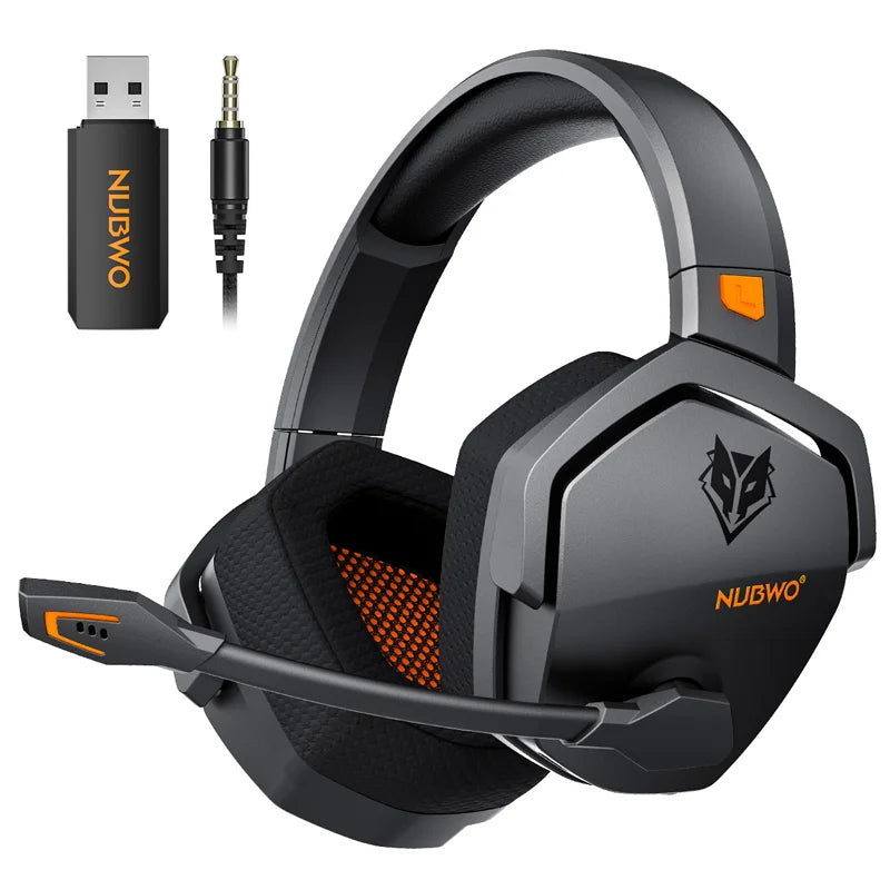 NUBWO G06 Gaming Headset 2.4GHz Bluetooth 5.3 Wireless Headphones Stereo Dual Mode Mic for PS5 PS4 PC Switch Mobile Phone Laptop