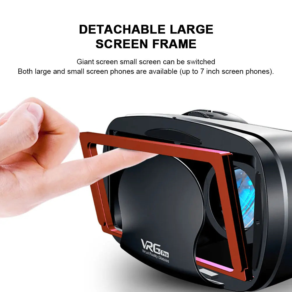 3D VR Headset Smart Glasses Virtual Reality Helmet for Smartphones Cell Phone Mobile 7 Inches Lenses Binoculars Devices Goggles